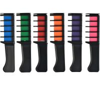 Hair Chalk Set FM227 Multicolored Dyes 6 pcs Hair Chalk Set comb set with colored crayons for coloring hair of children and adults