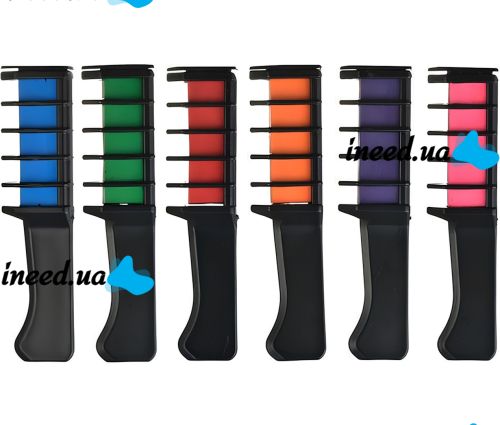 Hair Chalk Set FM227 Multicolored Dyes 6 pcs Hair Chalk Set comb set with colored crayons for coloring hair of children and adults