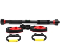 RPM Sports DL-413 65-100 cm telescopic pull-up bar with level and rings, door bar AND5364