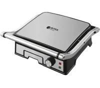 Electric contact grill Bitek BT-2687 3000W pressure double-sided electric grill for meat with non-stick coating and timer from mains 220V