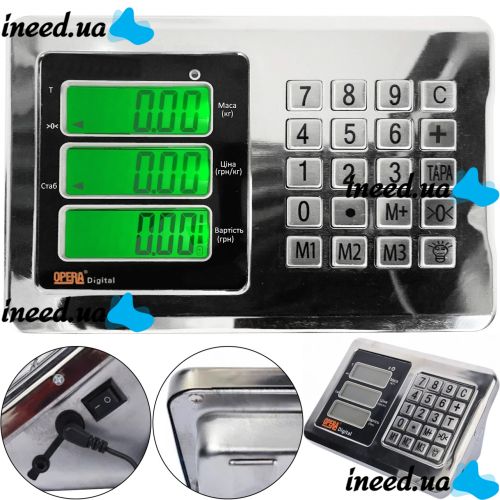 Wireless Electronic Wi-Fi Scoreboard Opera ACS G8 Head for 300 kg Scales with Display, Opera Wifi Display for Scales with Metal Buttons