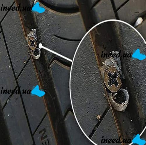 Ремкомплект для безкамерних шин Tire repair nail 20шт гумові цвяхи комплект саморізів для ремонту покришок автомобіля скутера мотоцикла в коробці 