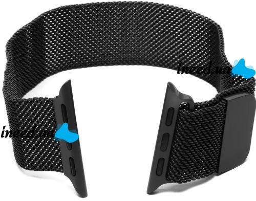 Ремінець для смарт годин Apple Watch 42, 44, 45, 49 мм плетіння Міланська петля, металевий сітчастий браслет на епл вотч