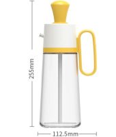 Кухонний дозатор для масла з пензликом Oil Dispenser 2 в 1 скляна пляшка для рідин багатофункціональний диспенсер для рідких продуктів 550 мл