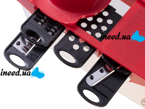 Мультислайсер Mandoline Slicer 6 в 1 Red, Ручна овочерізка для овочів і фруктів з контейнером, Слайсер, Терка міні комбайн 6в1 Червона
