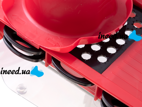 Мультислайсер Mandoline Slicer 6 в 1 Red, Ручна овочерізка для овочів і фруктів з контейнером, Слайсер, Терка міні комбайн 6в1 Червона