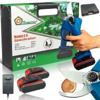 Domotec 68V 2.5AH Cordless Cordless Pruner for pruning tree branches with 2 batteries, Garden Shears 68V Electric Pruner in a case