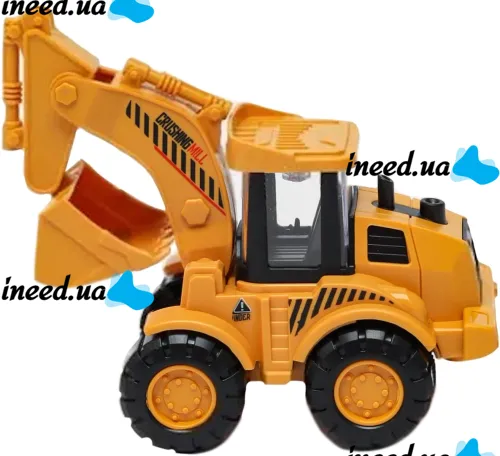 Дитяча іграшка екскаватор з рухомим ковшем Engineering Veicle Truck Sy686b - 613 іграшковий бульдозер машинка 17х7.5х8. 5 см для дітей Жовтий