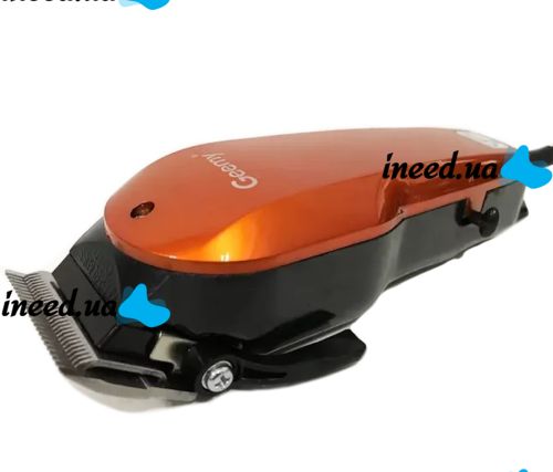 Профессиональная проводная машинка для стрижки волос Gemei GM-1005 4 насадки 15W, Триммер GM1005 с поворотным регулятором длины со съемными насадками