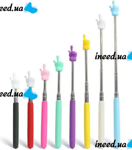 Bambi PCM-205 Pick-me 21-69 cm telescopic finger pointer for teacher, Folding retractable finger wand arm for presentations