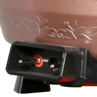 Электрическая двойная кастрюля скороварка Hoffmans HM-3031 8л 32см, 1500W, Электрокастрюля пароварка рисоварка HM3031 от сети Коричневая