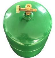 Golden Lion Rudyy Picnic-SV Tourist Gas Cylinder without Burner 12 Liters 5 kg 2.5kW, Household Propane Cylinder with Handle PK-3 for Home Green