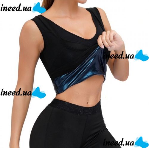 Women's Slimming Sweat Shaper Women's Slimming T-shirt with Sauna Effect, Sauna T-shirt for Sports for Women M/L XL/XXL Black