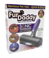 Электрическая многоразовая щетка ролик Fur Daddy Sonic для сбора и удаления шерсти животных, Многоразовый валик для чистки одежды, мебели и ковров