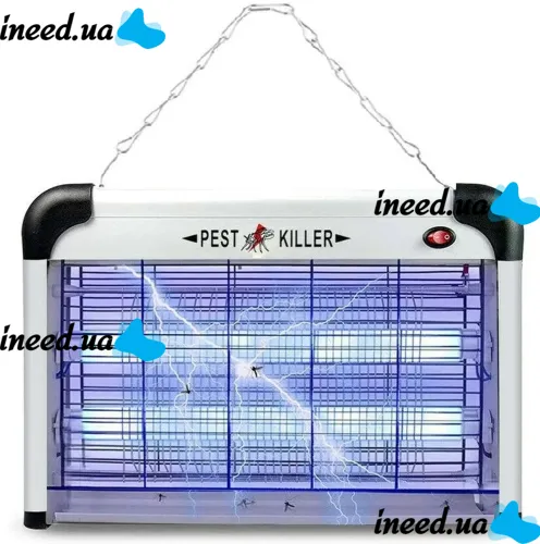 Електрична Світлодіодна лампа пастка Pest Killer BK-L4 для літаючих комах 4W, знищувач комарів і мух MAG-759 4Вт від мережі Білий