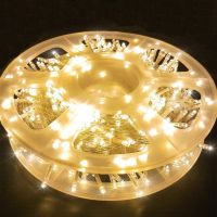 Новогодняя гирлянда роса 50 метров 500 LED диодов с пультом Теплая белая IP44, светодиодная нить Xmas 8 режимов от сети 220V Теплый белый
