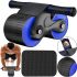 Подвійний ролик для преса Rebound Abdomen Roller MAG-790 з поворотним механізмом і килимком, Тренажер подвійне колесо для тренувань черевних м'язів