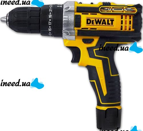 Дрель шуруповерт аккумуляторный DeWALT DCF680Z2FA (12V, 2AH) полный комплект с набором инструментов Деволт с насадками и битами (28 ед.) в кейсе
