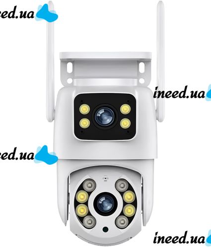 Беспроводная уличная IP камера видеонаблюдения Wifi Smart Camera Q13 6Мп поворотная двойная видеокамера с ночной съемкой и удаленным доступом Rias
