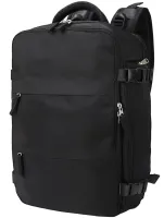 Рюкзак для ручной клади в самолет Quentin J3279 Черный для ноутбука 15.6" дорожная сумка для путешествий с USB портом Wizz Air Ryanair для самолета