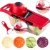 Мультислайсер Mandoline Slicer 6 в 1 Red, Ручная овощерезка для овощей и фруктов с контейнером, Слайсер, Терка мини комбайн 6в1 Красная