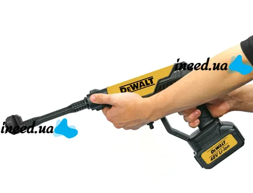 Беспроводная мойка высокого давления Dewalt DCPW600N 48V 5Ah 2 аккумулятора, аккумуляторная мини автомойка с кейсом, распылитель Девольт для авто