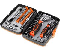 Набір викруток із тріскачкою Torx Ratchet GS227 68 в 1 ручний комплект інструментів із храповим механізмом, бітами та насадками в пластиковому кейсі
