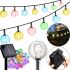 Вулична Садова гірлянда лампочки RGB Crystal Balls Lights 6 метрів 20 LED ліхтариків на сонячній батареї, водонепроникні ліхтарики Solar для саду