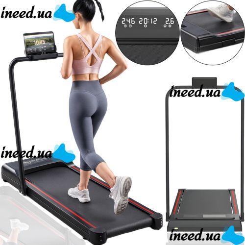 Sperax YXT003 folding treadmill up to 10km/h with built-in speaker for music LED display and remote control, walking and running machine up to 150kg