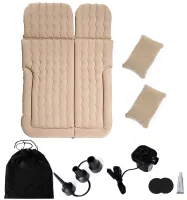 Car Travel Bed AND 5337 Inflatable Car Mattress AND 5337 Double Rear Seat Mattress 174x126 cm Car Bed with Pump and Pillows