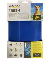 Охолоджувальний килимок для тварин Croci Fresh Mat 0252 65х50 см L самоохолоджувальна підлогова підстилка, гелевий мат для охолодження собак і котів