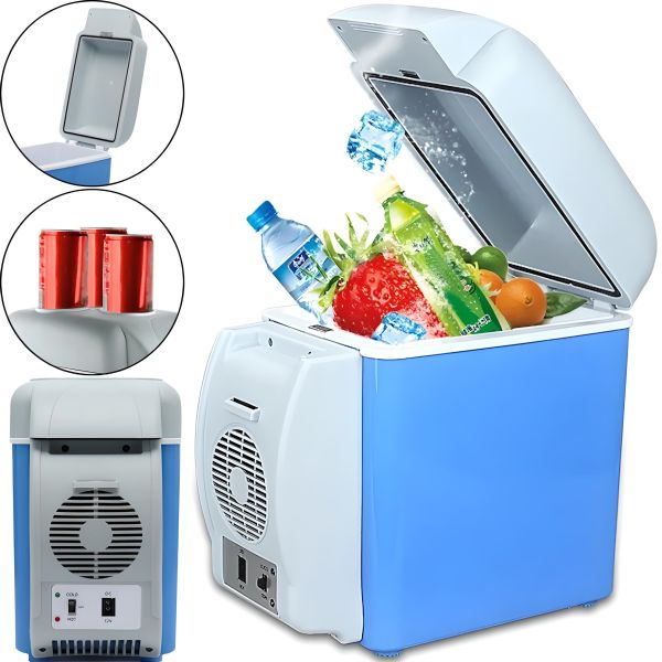 Портативный автохолодильник от прикуривателя 12V Portable Electronic Fridge Freezer PF-7535 на 7.5 л, Автомобильный холодильник 2 в 1