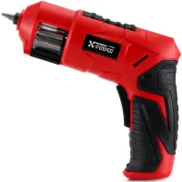Беспроводная аккумуляторная отвертка X-POWER KCS625-Z6B 4 Нм электроотвертка револьверного типа 1300mAh электрическая с набором бит от USB Красная