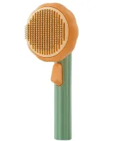 Щітка для вичісування шерсті для тварин Pet Brush pumpkin, Ковтуноріз для чищення підшерстя у собак і котів з кнопкою для грумінгу котів Дешеддер