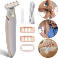 Electric Shaver Trimmer New Flawless Body Women's Rechargeable Body Hair Removal Razor, Wireless Epilator with Nozzles and Backlight
