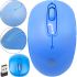 Беспроводная Bluetooth мышка ZornWee W110 Blue для компьютера и ноутбука, Игровая компьютерная блютуз мышь 2.4GHZ USB для ПК от батареек Синяя