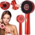 Wireless Massage Comb Scalp Massager Comb YKD-123B for Styling and Curling Hair Rechargeable Brush with Dispenser for Head Massage Red