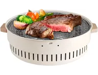 Бездимний круглий гриль з решіткою Stove NO.898 30 см для барбекю, Вугільна складна кругла піч для смаження м'яса, риби та овочів для кемпінгу