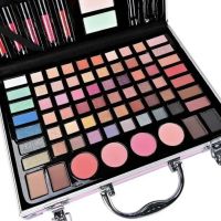 Miss Young GM20250 Cosmetics Gift Set 93 items Makeup eye shadow glosses blush powder and brushes in case Pink