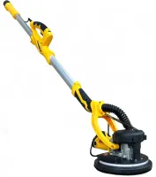 Шліфувальна машина з подовжувачем DeWalt SFMEE500S 215мм з пилозбірником для стін і стель, Шліфувальна машина жираф Деволт з пилососом і підсвічуванням від мережі