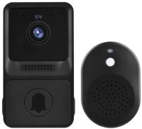 Wireless Video Doorbell Intercom Wi-Fi Mini Doorbell AiWit T2 Mini 720p for Home, Cordless WIFI Doorbell with Camera Android iOS Black