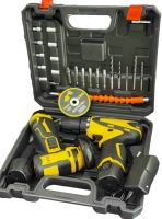 Акумуляторний набір DeWalt 2в1 Шурупокрут DCF680Z2FA міні болгарка DCG125N 75мм, Набір Деволт 2 акумулятора 12V 2Ah з набором інструментів в кейсі