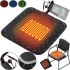 Square Mat Bedding Folem KM-56711 Heated for Chairs, Legs and Animals Heating Pad 45x45 cm 3 Modes of Operation from USB Power Bank in Bed Black