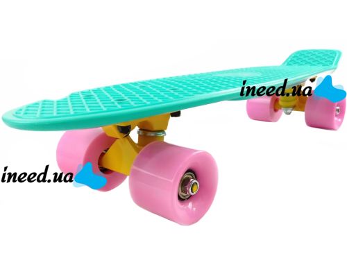 Children's urban Mini Skate Penny Board Penny My Go Fish Skateboards Mint 22", Skateboard MS-0848 with luminous wheels for children and teenagers