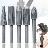 Set of H-Tools T332-M 5 piece milling drill bits for simultaneous drilling and milling in wood and metal Set of 1/4" Grey drill bits