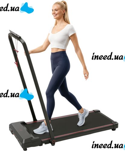 Sperax YXT003 folding treadmill up to 10km/h with built-in speaker for music LED display and remote control, walking and running machine up to 150kg