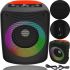JBK-S1 Wireless Bluetooth Speaker with RGB LED Backlight and Power Bank Function, Rechargeable Bluetooth Speaker USB AUX for Android IOS Black