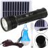 Ручний акумуляторний ліхтарик X-Balog BL YW-037 3W з гнучкою LED лампою і сонячною панеллю Туристичний ліхтар Power Bank Yawang для кемпінгу Чорний