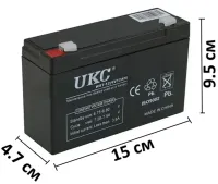 Sealed battery BATTERY UKC 6V 12A lead-acid rechargeable battery