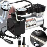 Car Cigarette Lighter Compressor Aig pump HS-208 965kPa for Tire Pumping 140PSI 10Amp Car Compressor Pump for Pumping Car Wheels Black